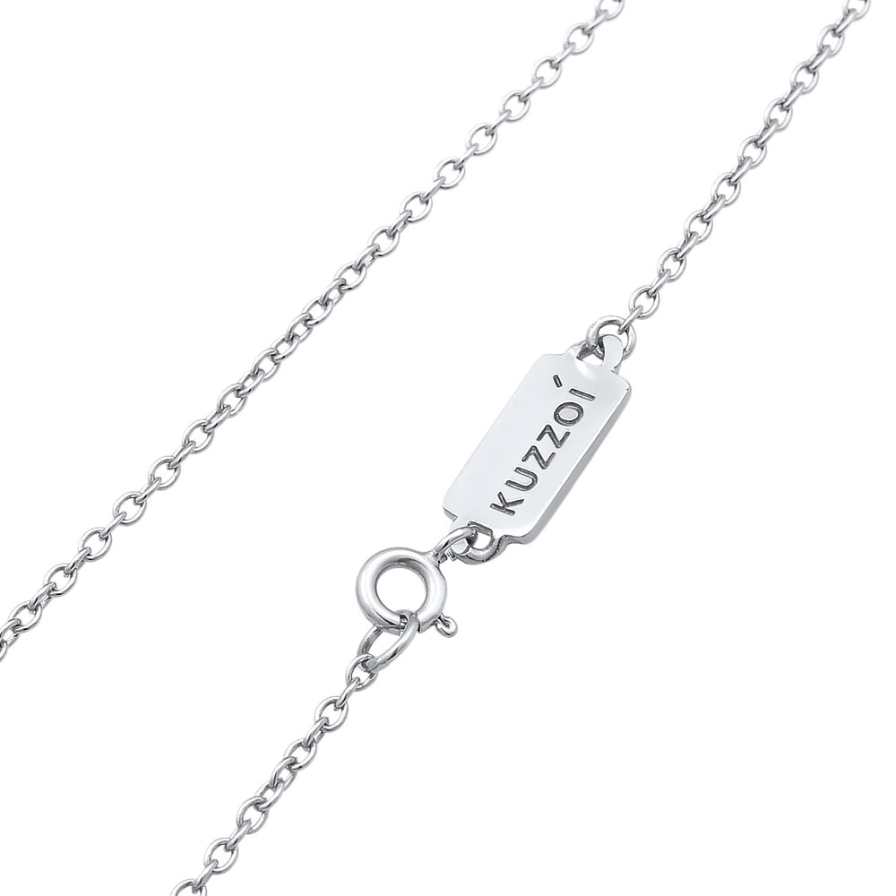 KUZZOI KUZZOI Collier Hommes Pendentif éclat avec pierres précieuses œil de tigre en arg Bijoux