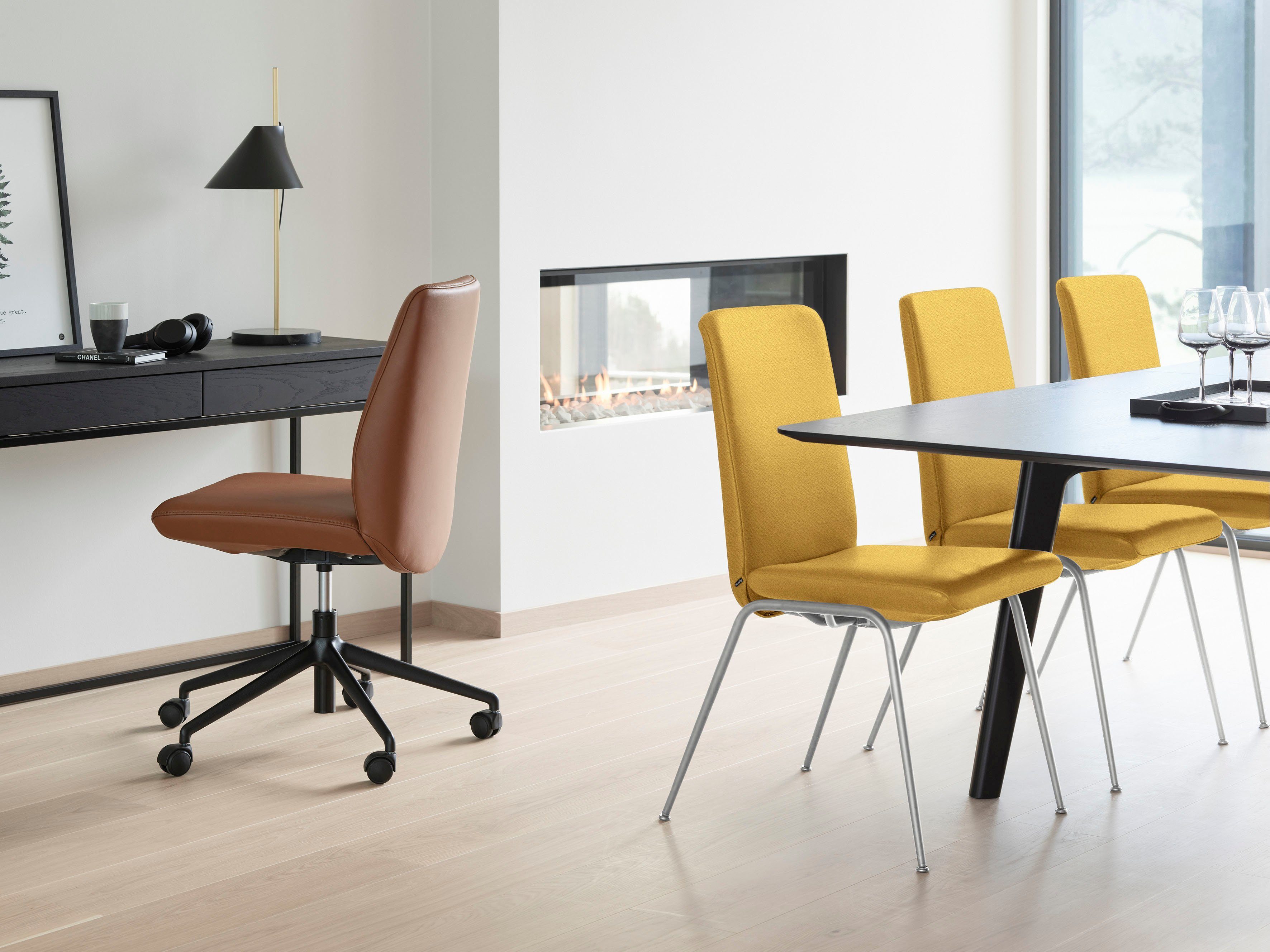 Stressless® Polsterstuhl Laurel, Low Back, Größe L, mit Beinen aus Stahl in Schwarz matt
