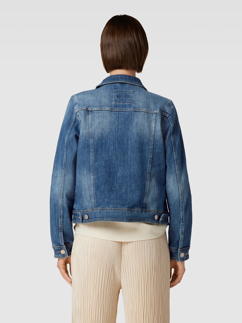 Jeansjacke mit Umlegekragen in blau