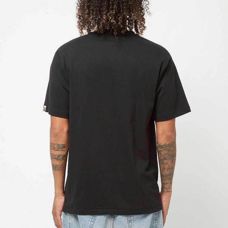 A Bathing Ape Layered Line Camo Busy Works Tee M Black black