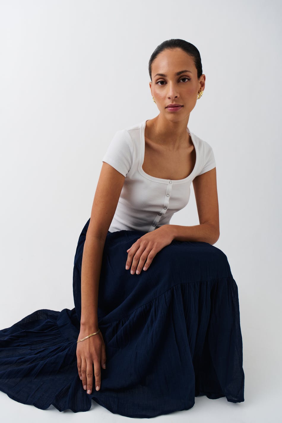 Maxi cotton skirt
