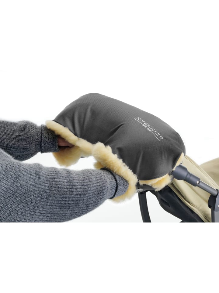 Hofbrucker Lammfell-Handwärmer für Kinderwagen in Grau günstig kaufen onesize