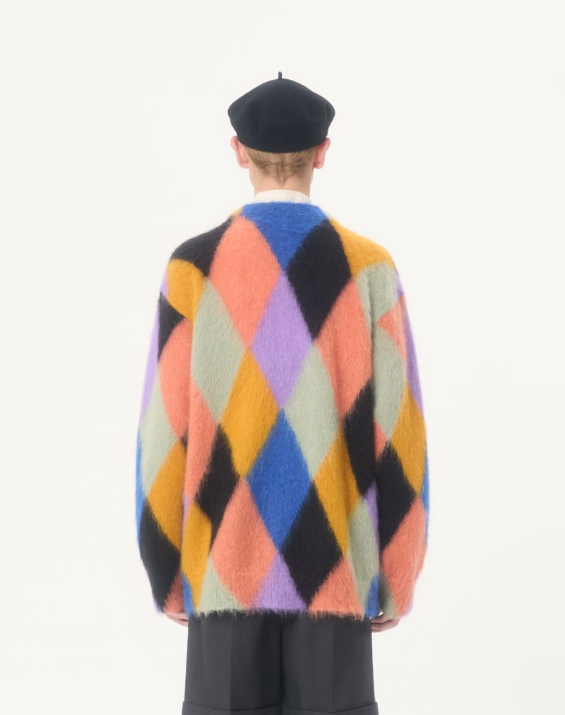 Valentino Mohair Uldcardigan med Rhombell-motiv