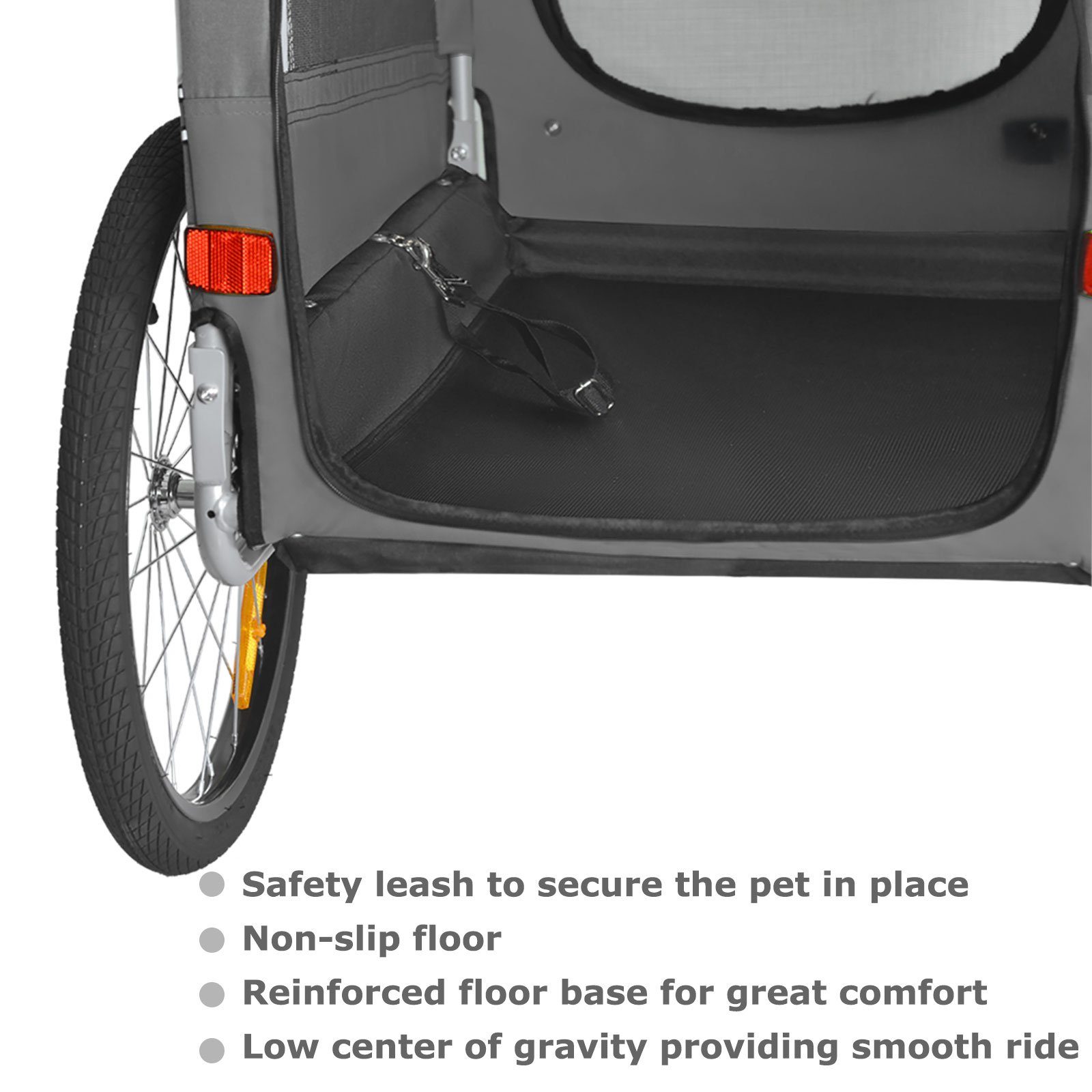 TIGGO Fahrradhundeanhänger Tiggo VS Pets Medium Hundeanhänger & Buggy 2in1 Fahrradanhänger