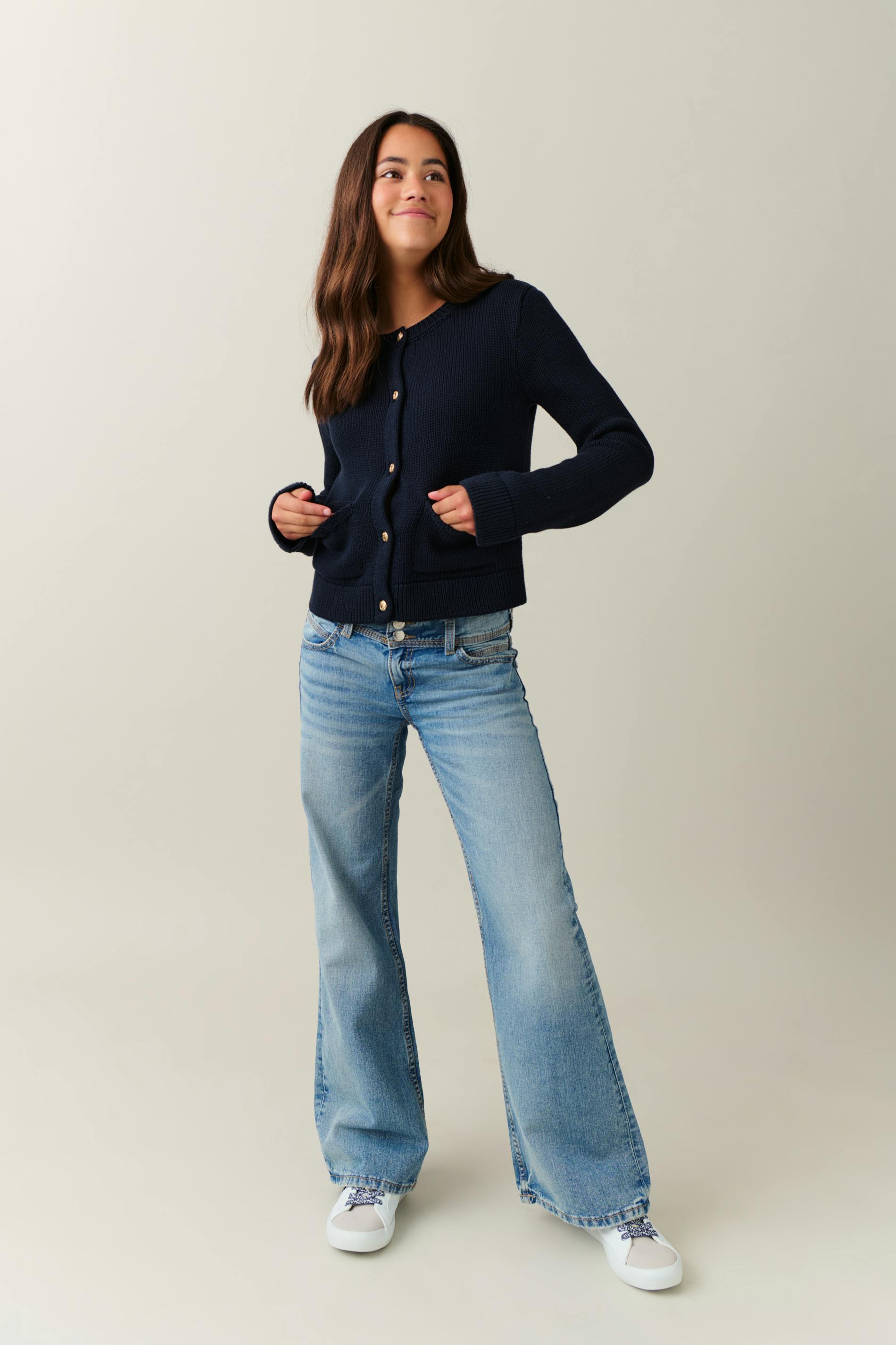 Low waist wide jeans