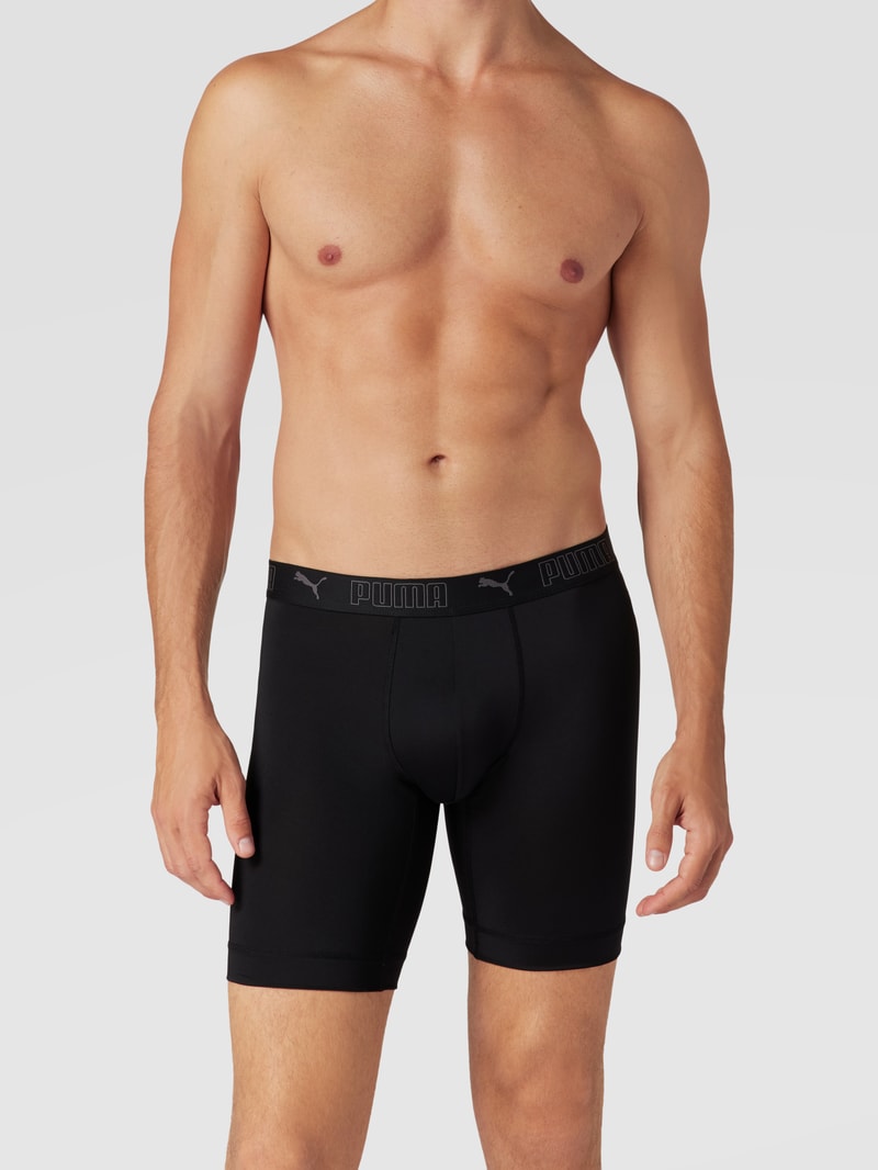 Boxershorts mit elastischem Logo-Bund im 2er-Pack Modell 'Sport' in schwarz