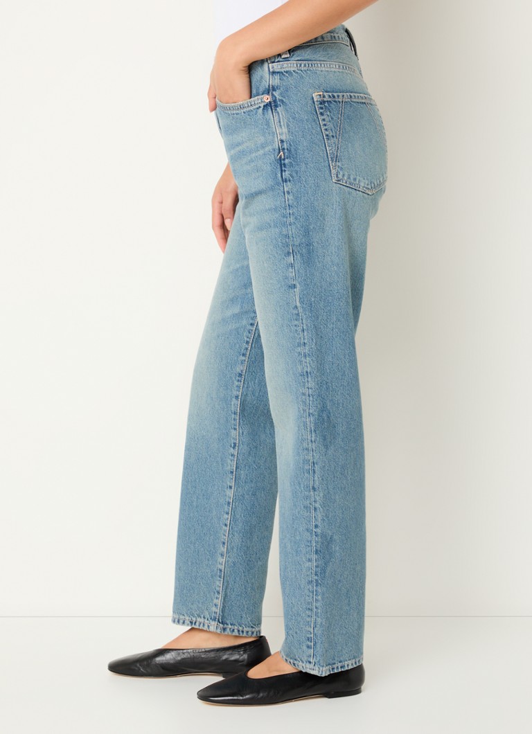 Jeans dritti a vita alta Aaikala di ARMEDANGELS in misto cotone biologico, lavaggio medio.