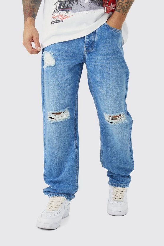 Lockere Jeans mit Rissen