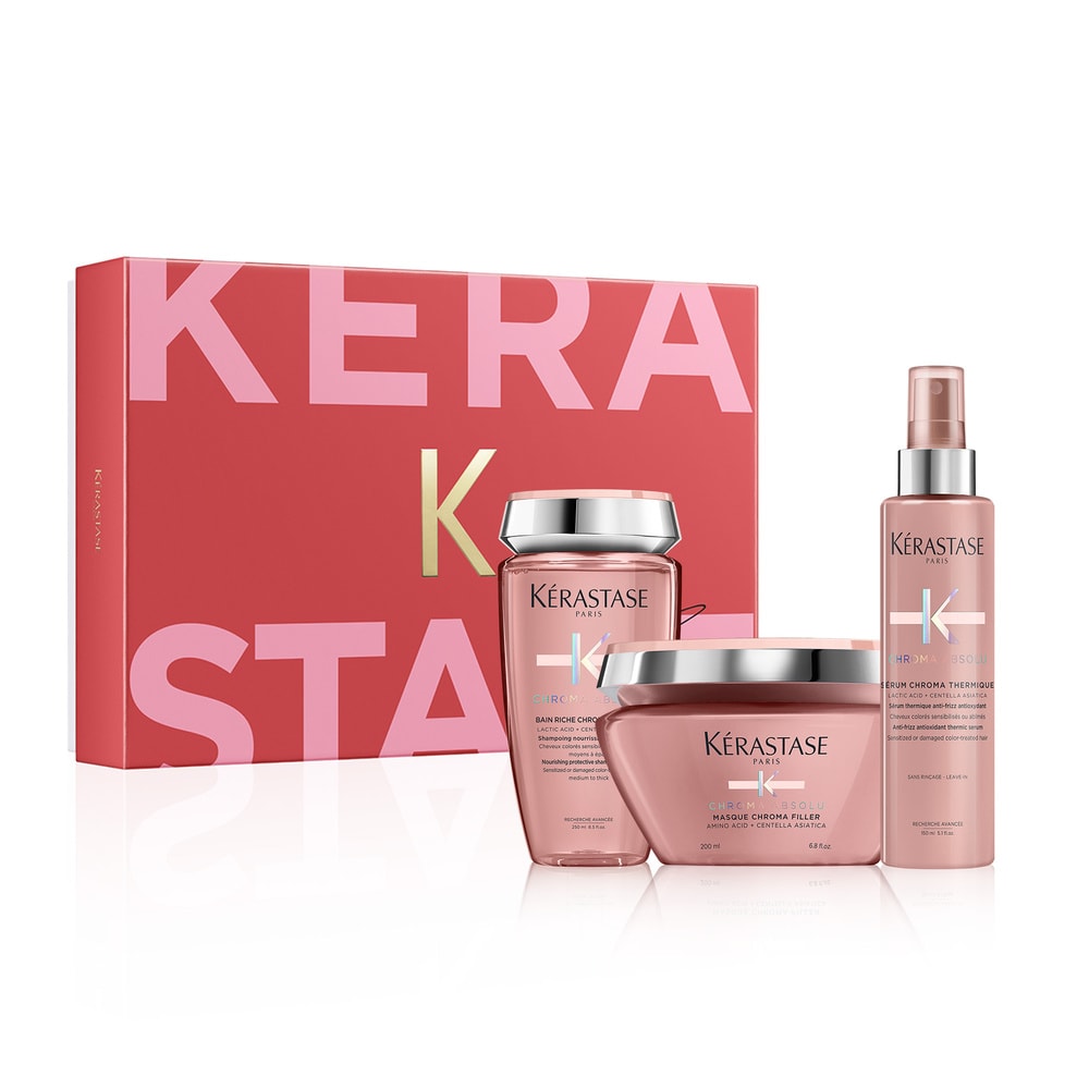 Kérastase Chroma Absolu Coffret routine shampoing, masque et texturisant pour cheveux colorés