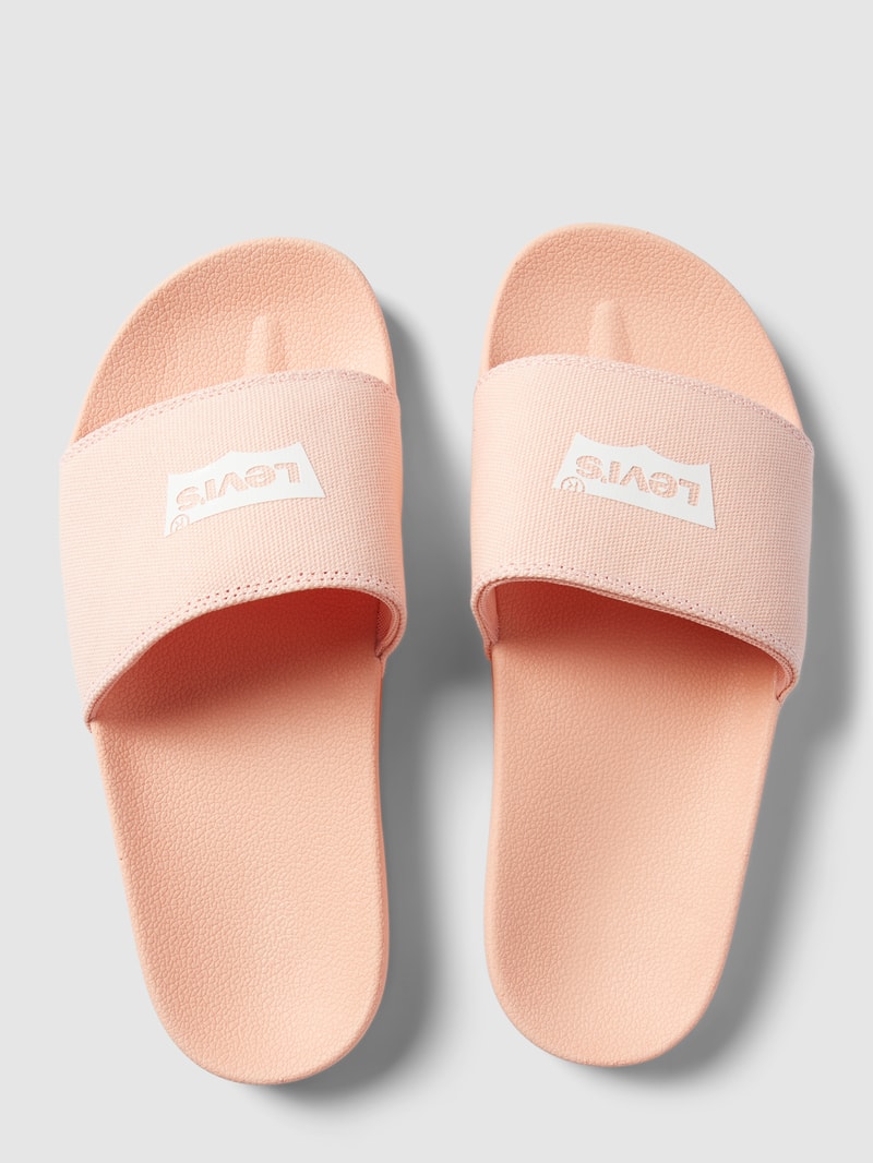 Slides mit Label-Print Modell 'JUNE' in lachs