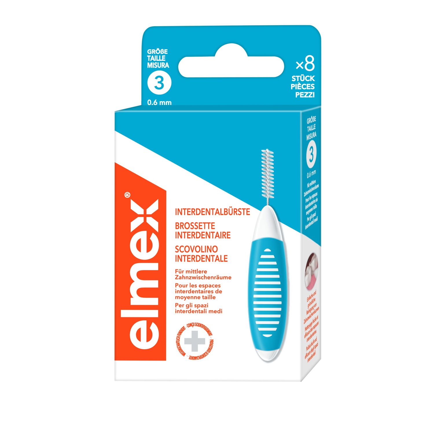 Interdentalbürsten blau Größe 3. 0.6 mm