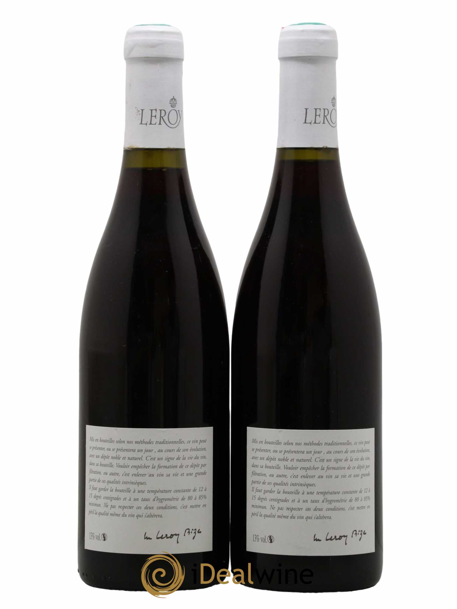 Côte de Beaune-Villages Leroy SA  2010 - Lot de 2 Bouteilles
