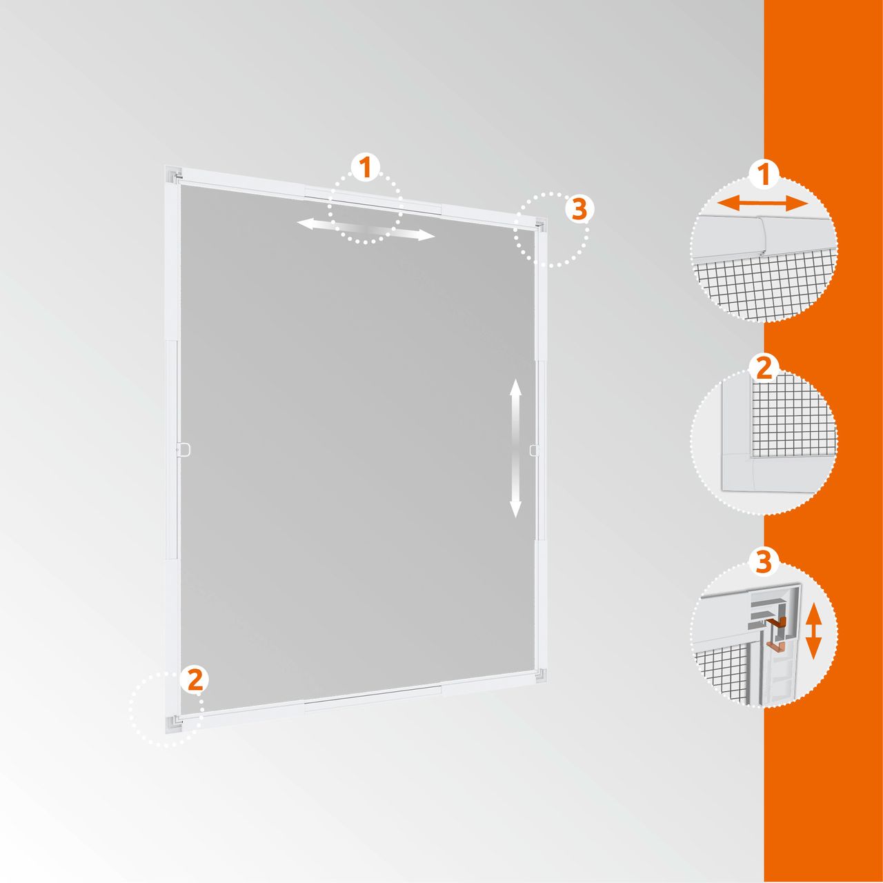 Powertec Rahmen Fenster Flexi Fit 130x150 Weiß