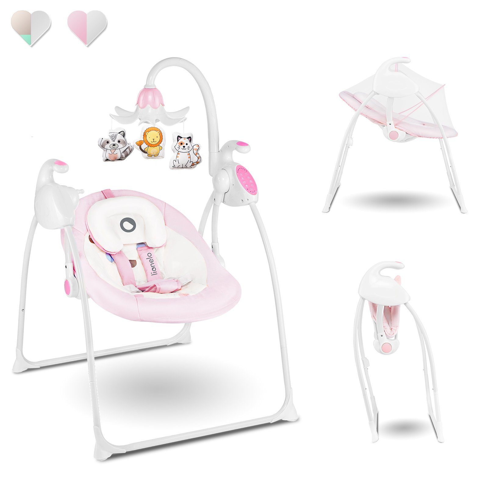 lionelo Babywippe ROBIN, SCM-WippsensorGeräuscherkennung WhisperQuiet TechnologieMoveDetect