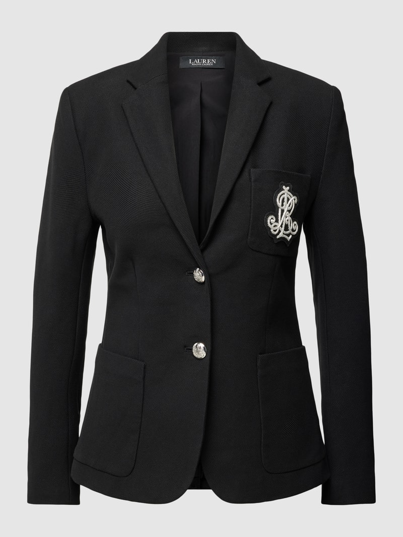 Blazer mit Label-Detail Modell 'ANFISA' in schwarz