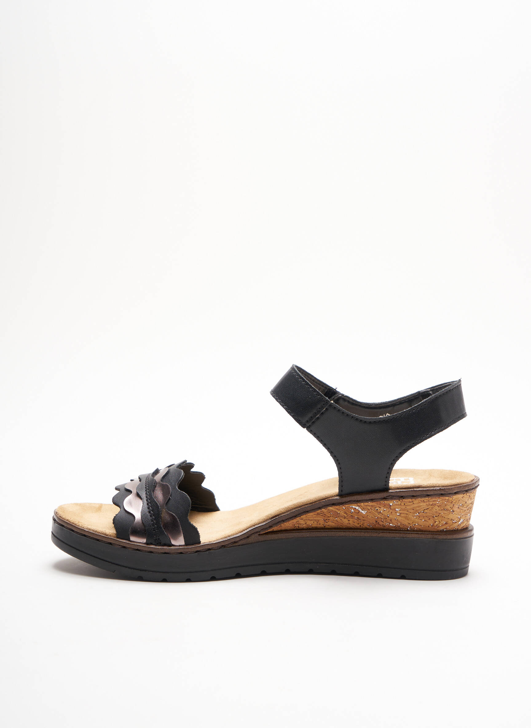 Rieker Sandales Nu Pieds Femme couleur noir