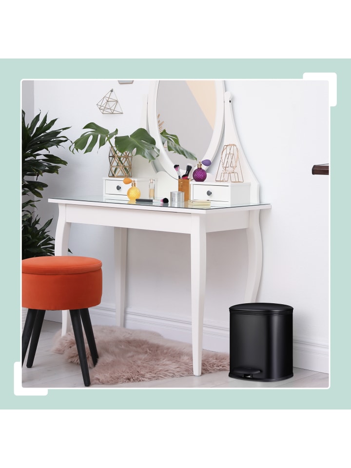 relaxdays Mülleimer Bad in Schwarz - 5 l günstig kaufen onesize