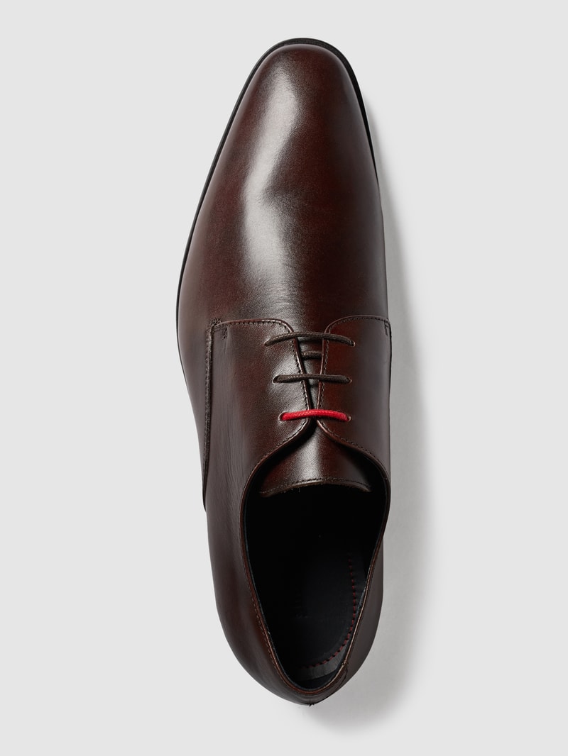 Oxford-Schuhe aus echtem Leder in dunkelbraun