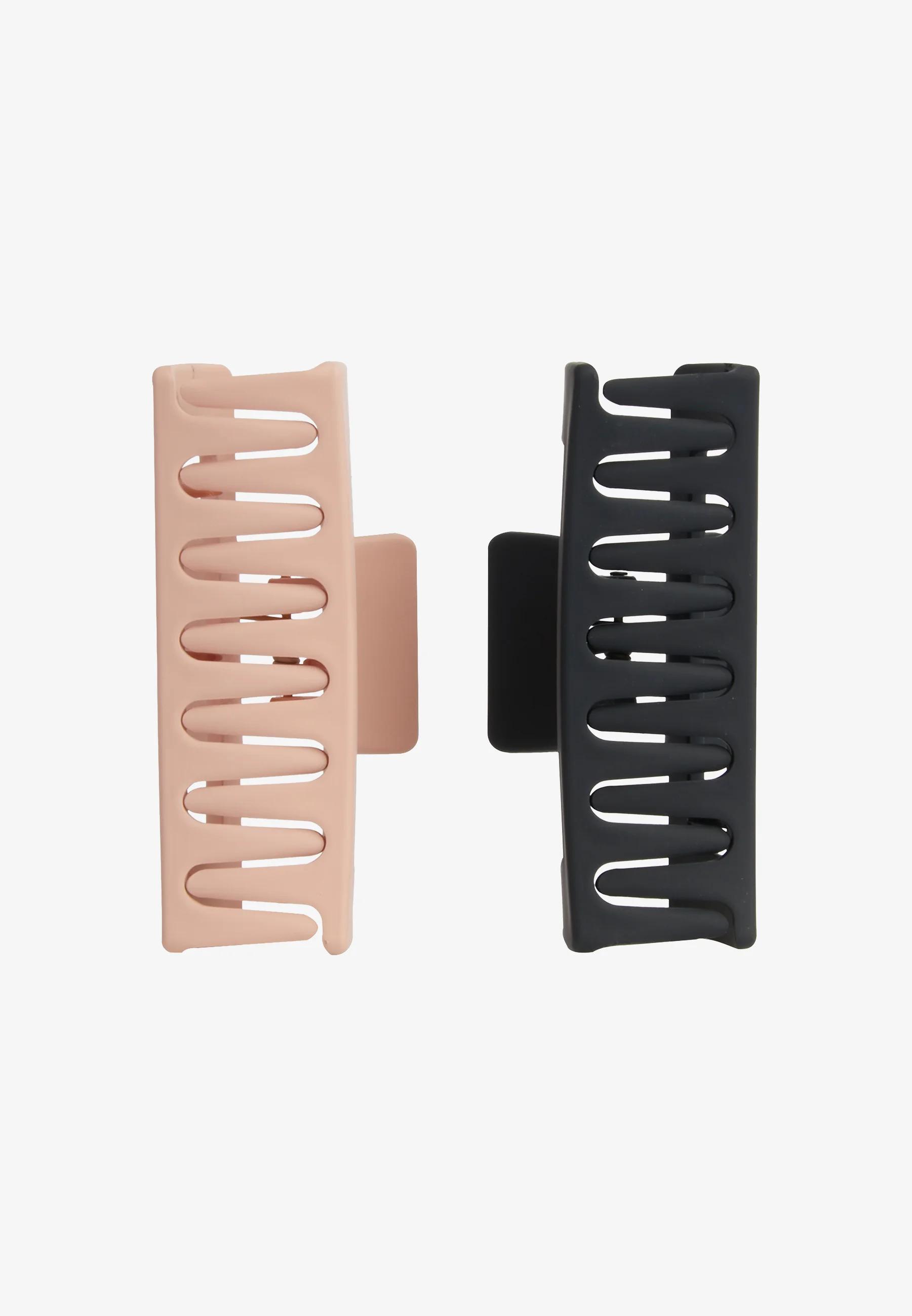 Revolution Haircare CLIP RECTANGULAR MATE NUDE/NEGRO PACK DE 2 - Accesorios para el cabello