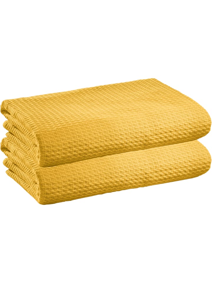 Erwin Müller Baumwolle Sommer-Decke 2er-Pack Siena in curry günstig kaufen