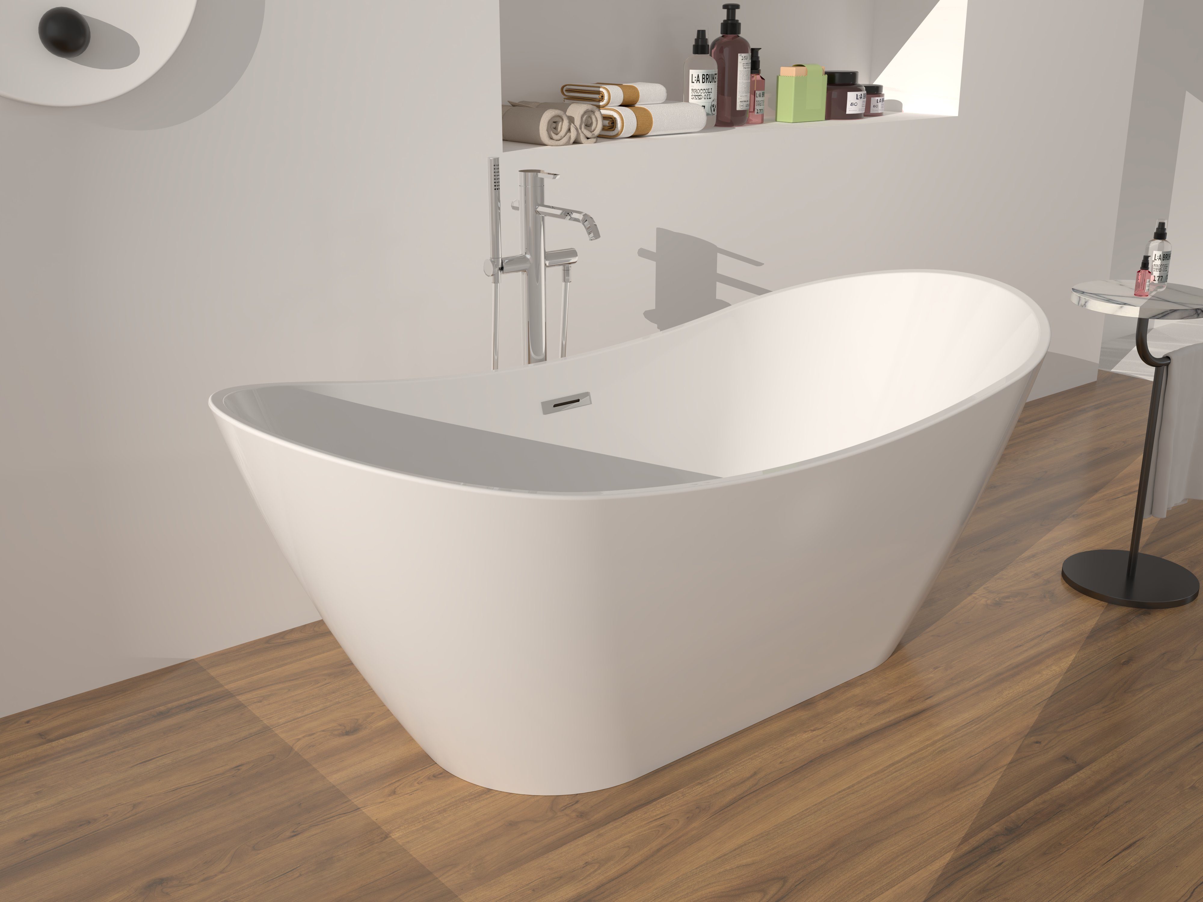 DOTMALL Badewanne Acryl freistehende Badewanne Moderne freistehende Badewanne