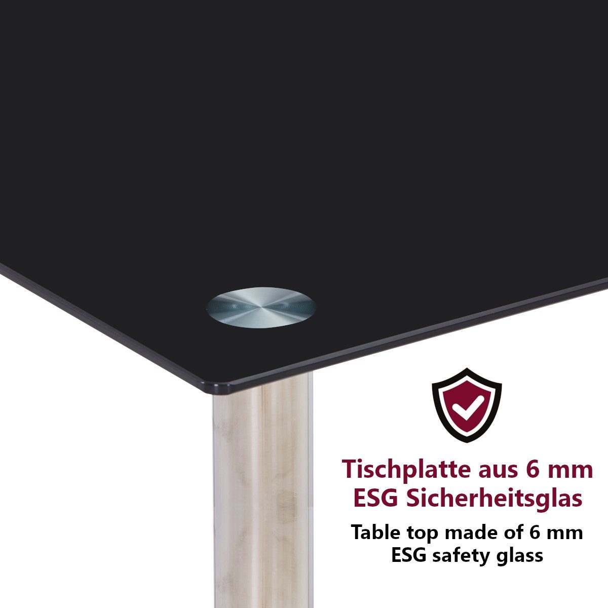 HOOZ Essgruppe 5-teiliges Esstisch-Set Küchentisch mit 4 Stühlen Esszimmergruppe