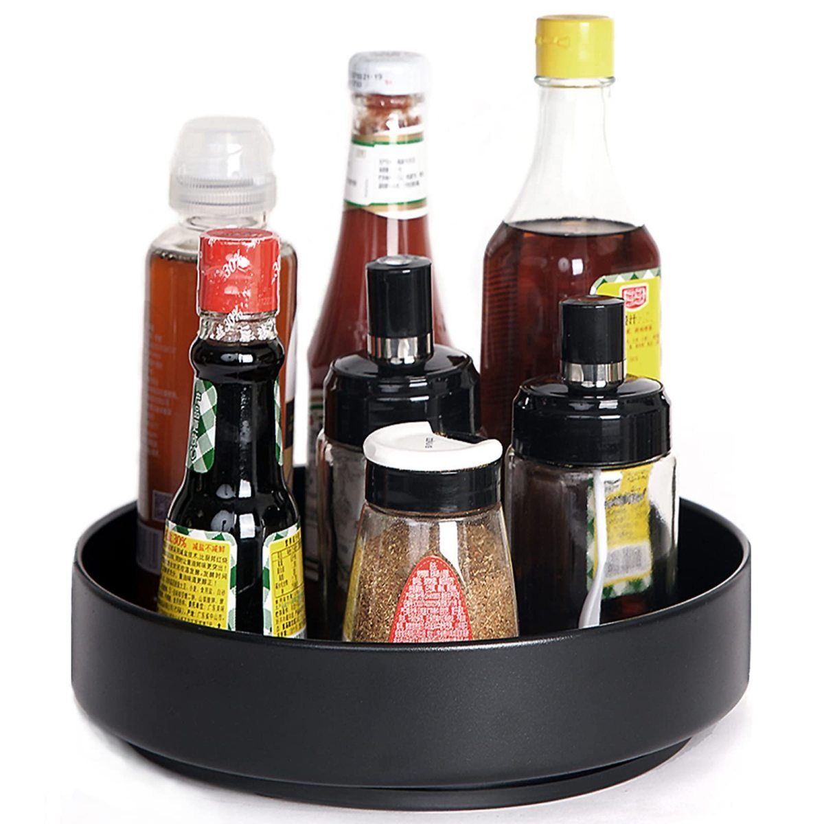JedBesetzt Gewürzregal Drehbares gewürzregal, Drehteller organizer,25 cm,Für Küche, Bad