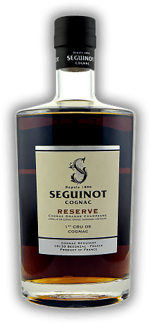 Seguinot Reserve Premier Cru de Cognac Grande Champagne Seguinot Reserve Premier Cru de Cognac Grande Champagne Gute Struktur und mundfüllender Genuss. 0,7	 Liter - Vol 40%