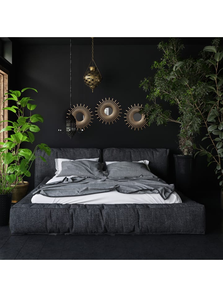 relaxdays 3 x Spiegel in Gold - Ø 25 cm günstig kaufen onesize