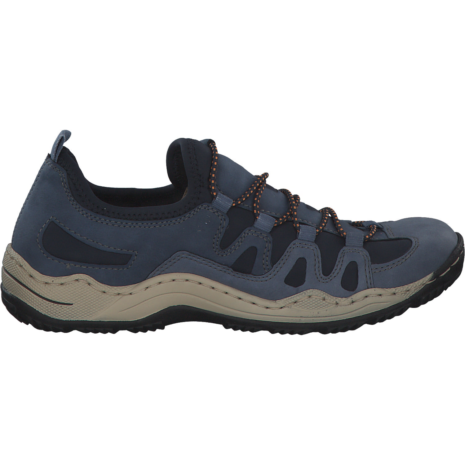 Rieker L0546, Schnürschuhe, lightblue/jeans/navy