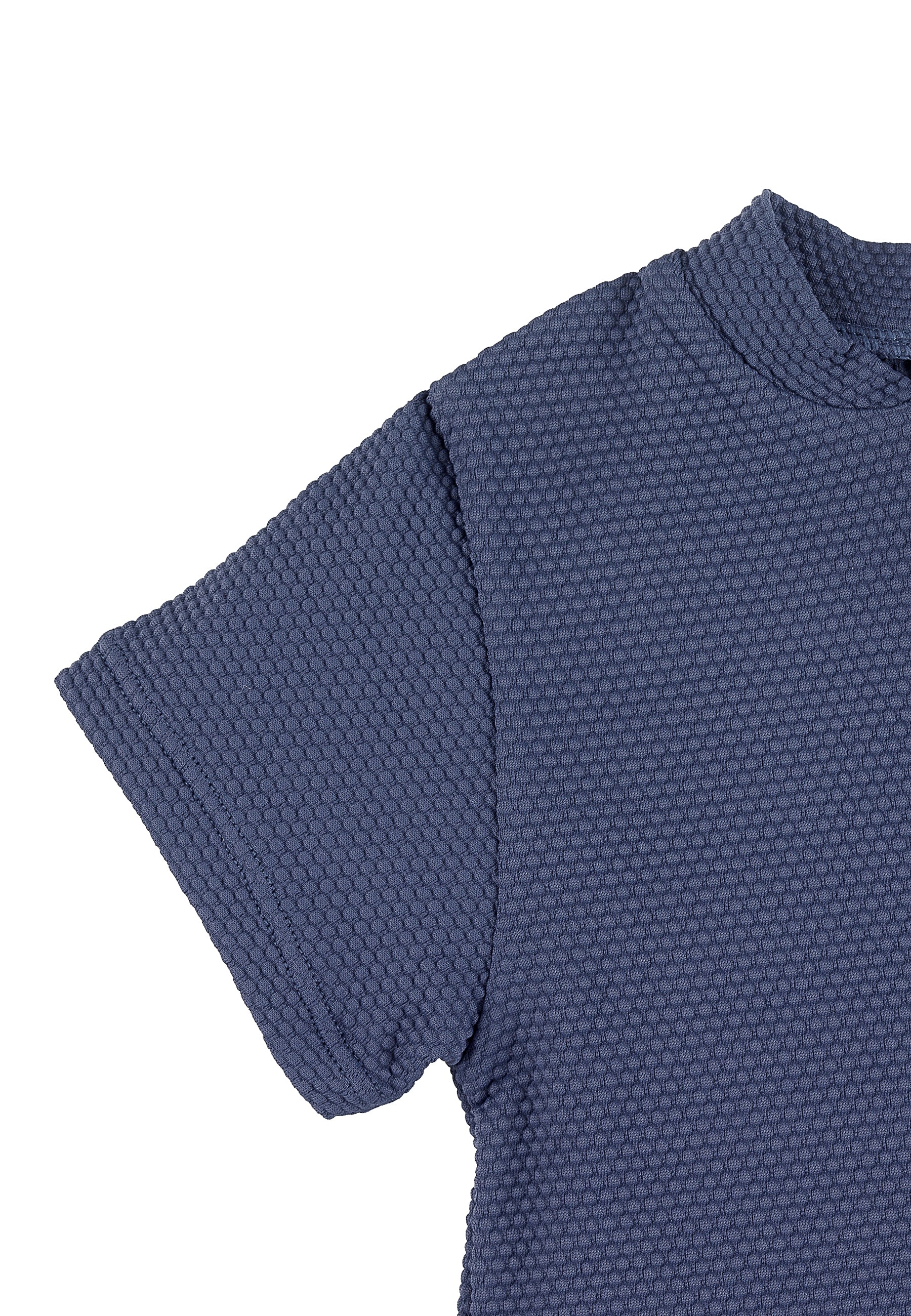 Schwimmshirt aus Strukturmaterial in blau