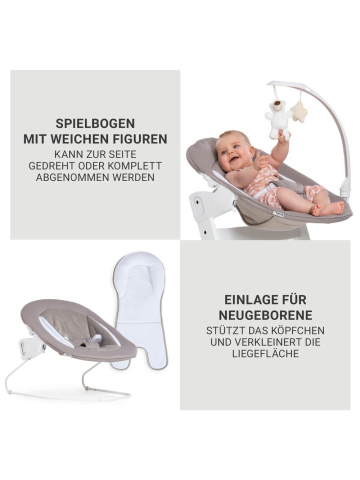Hauck Beta Plus Natural 5-tlg. Newborn Set - Hochstuhl   in beige,braun günstig kaufen onesize