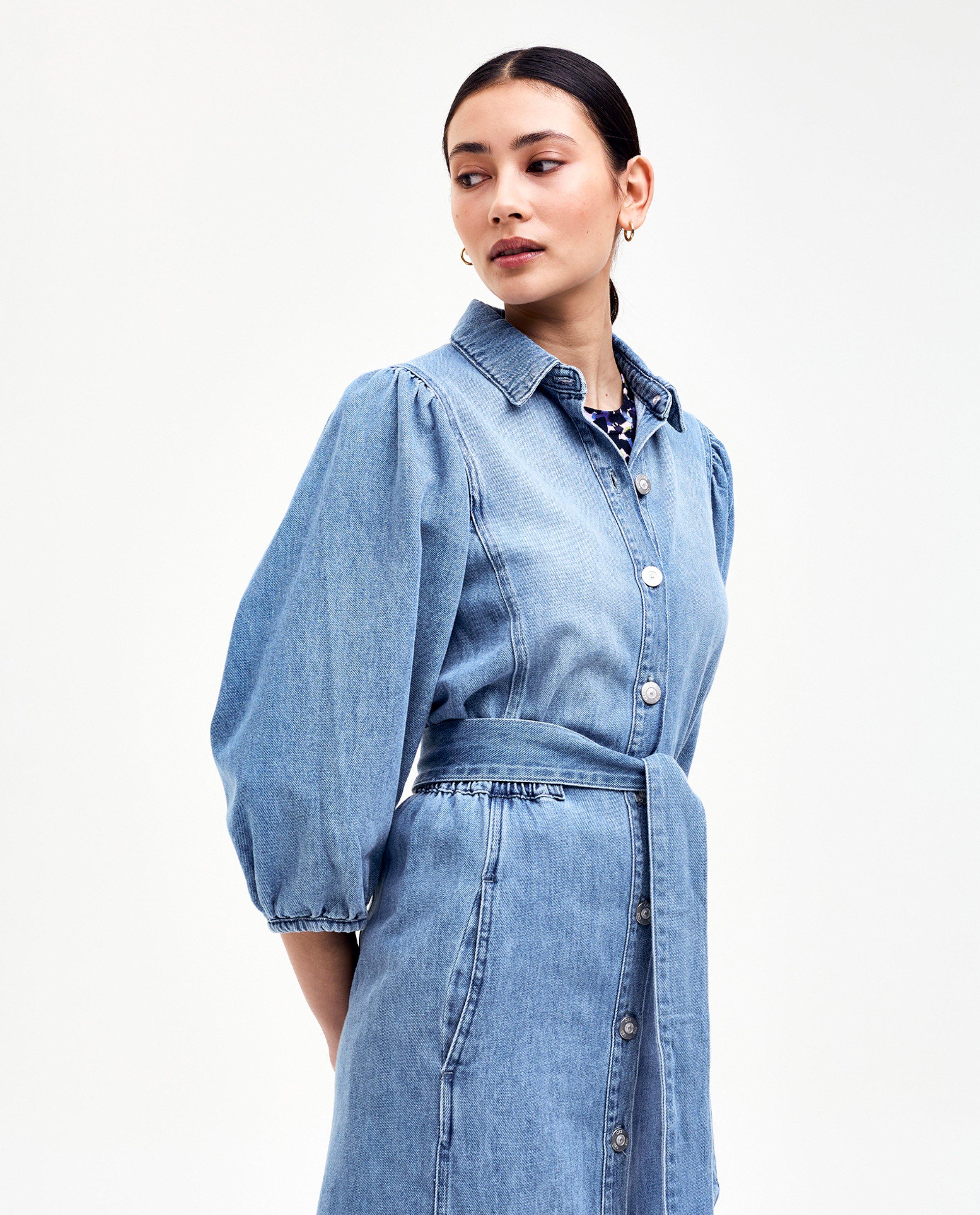 CKS Dam Blå denimklänning blå