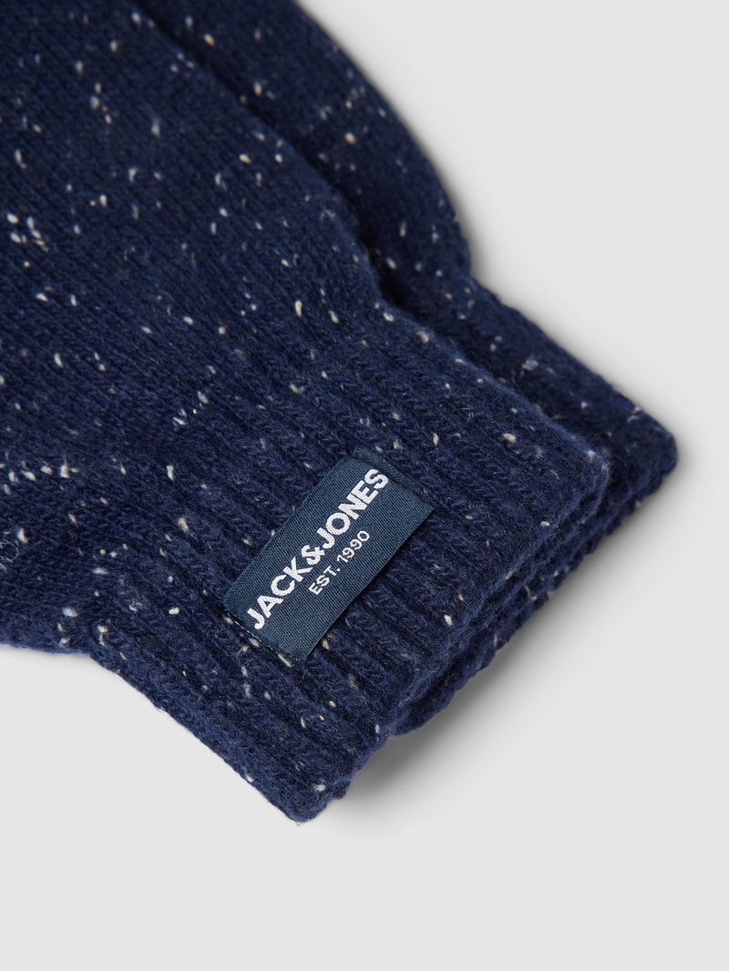 Handschuhe mit Label-Detail Modell 'CLIFF' in marineblau