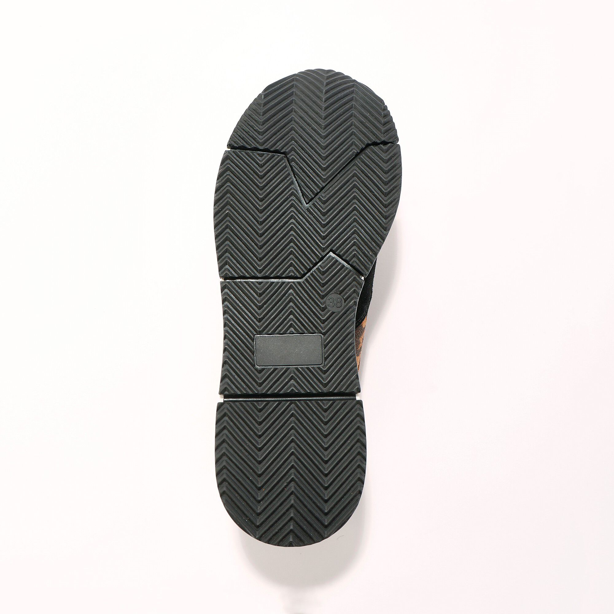 Baskets style running zippées en cuir bimatière
