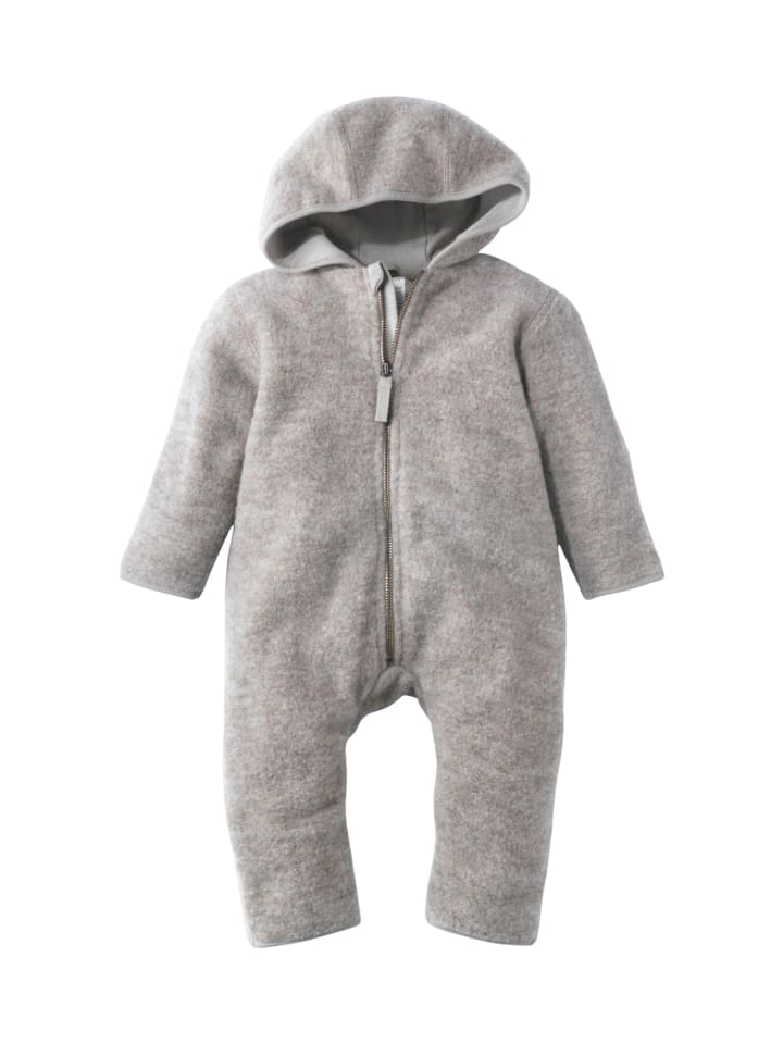 Hessnatur Wollfleece Overall in greige günstig kaufen