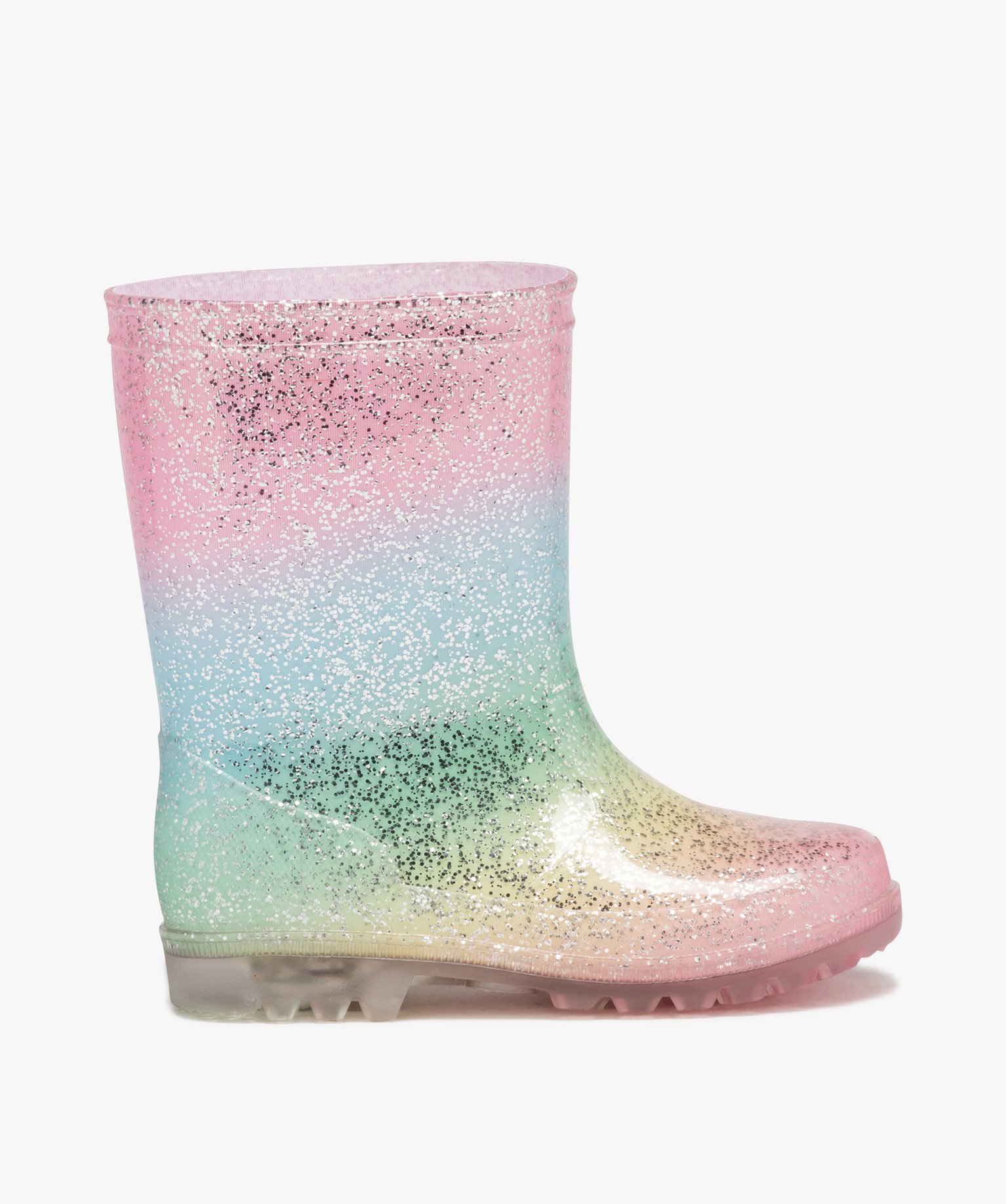 Bottes de pluie fantaisie à paillettes multicolore | GEMO