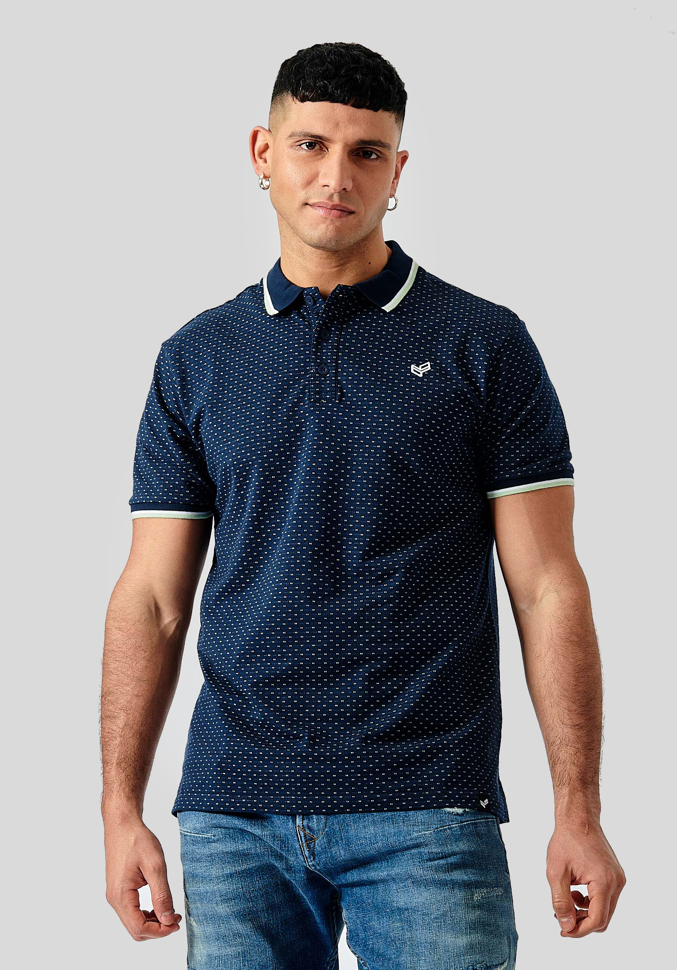 BARIS  Polo bleu Homme