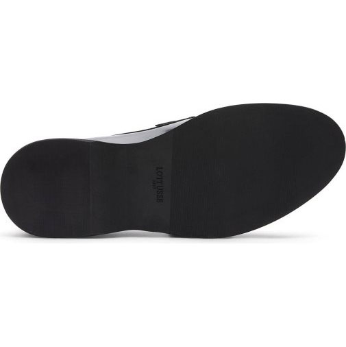 Lottusse Bootsschuh Aus Glänzendem Kalbsleder In Schwarz