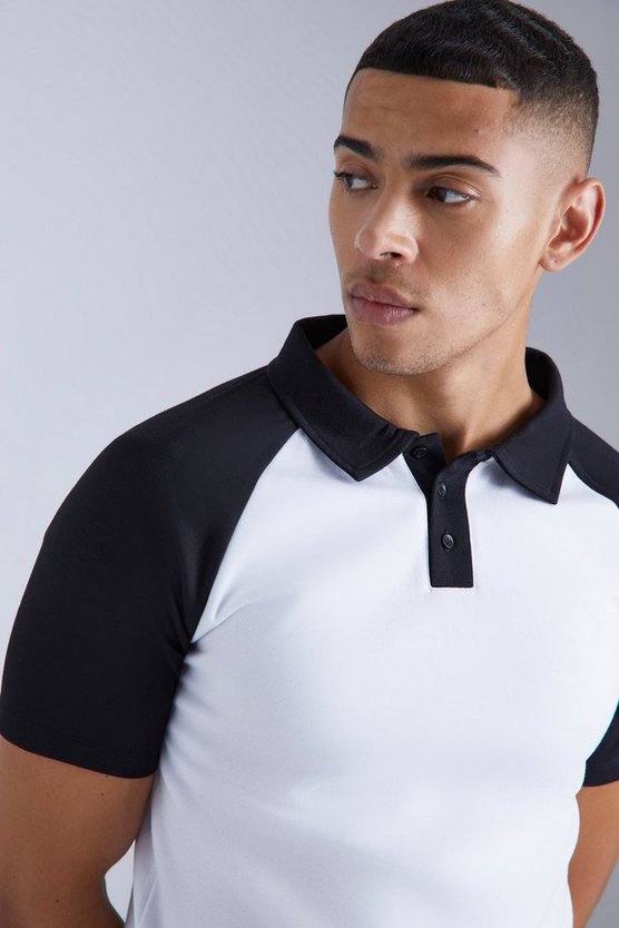 Slim-Fit Raglan Colorblock Poloshirt