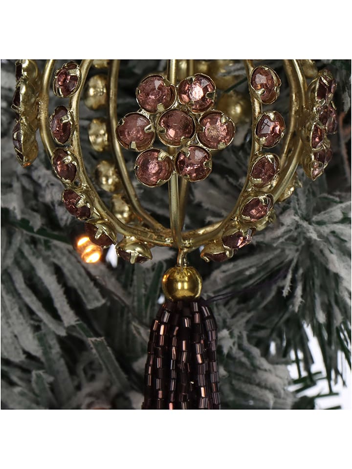 Kersten 4er-Set: Dekoanhänger in Gold/ Lila - (H)23 x Ø 6 cm günstig kaufen onesize