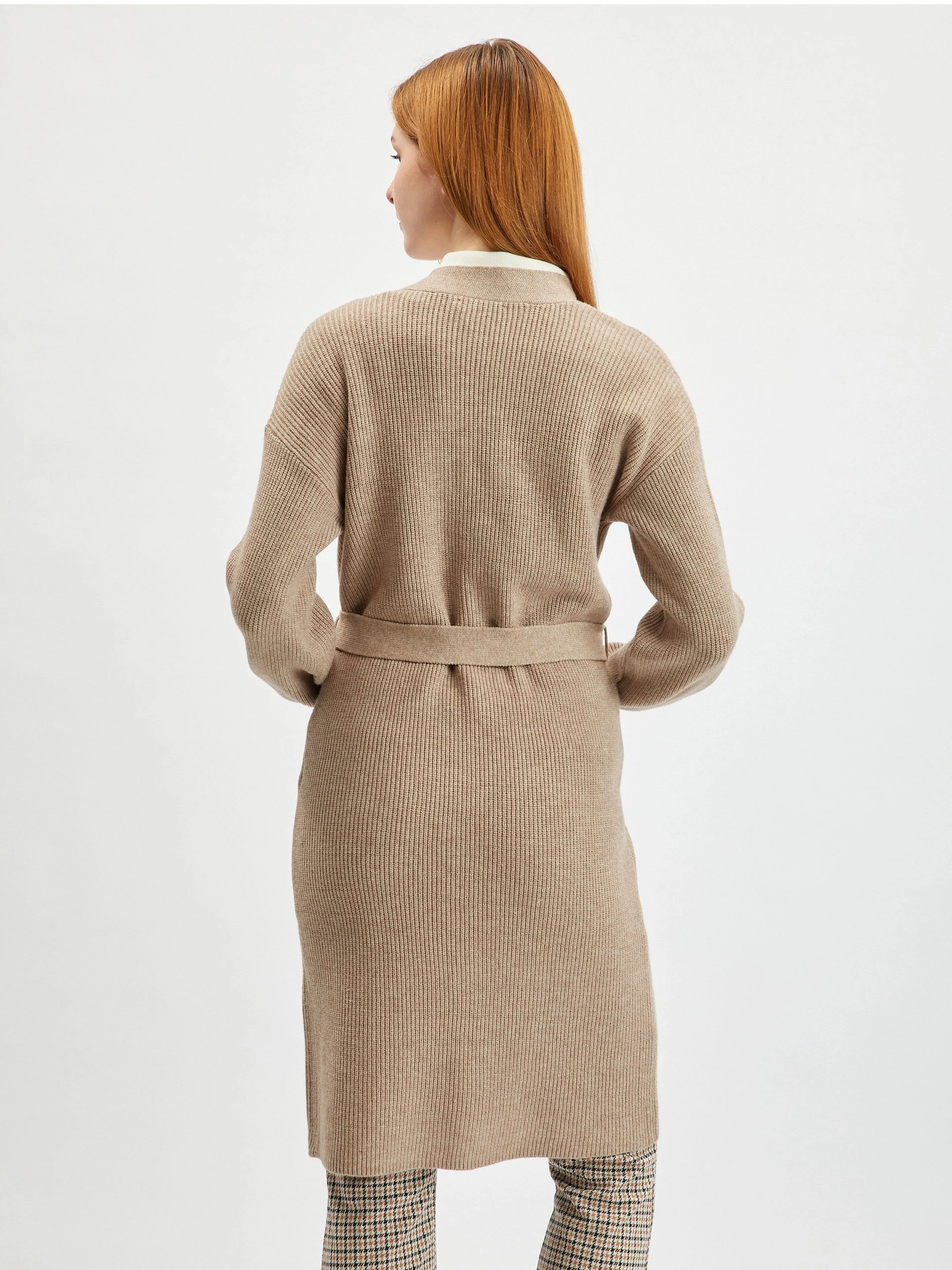 Beige Damen-Langstrickjacke ORSAY