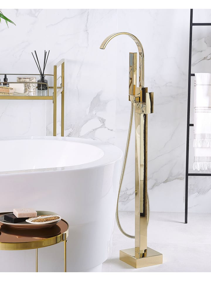 Beliani Wannenarmaturen RIBBON in Gold - (W) 15 x (H) 108 x (L) 23 cm günstig kaufen onesize