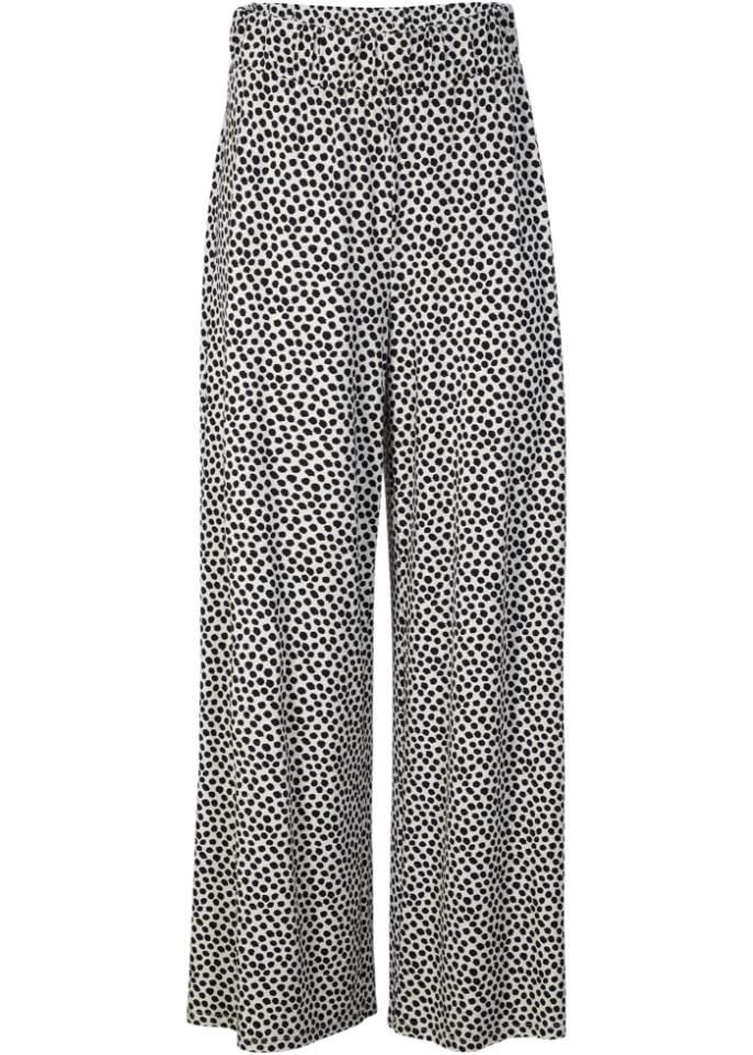 Jersey-Palazzohose mit Bequembund, bedruckt