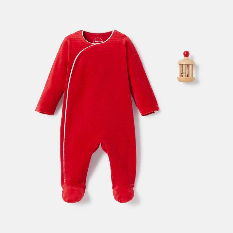 Dors-bien de Noël en velours rouge mixte Absorba