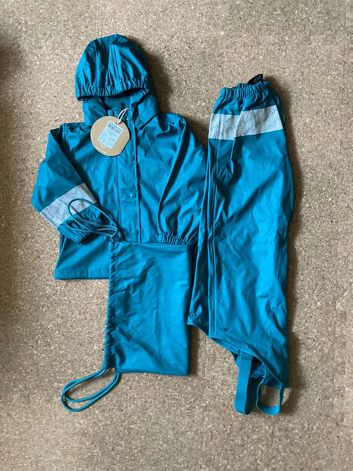 Fred´s World by GREEN COTTON 2tlg. Regenoutfit in Blau günstig kaufen 92