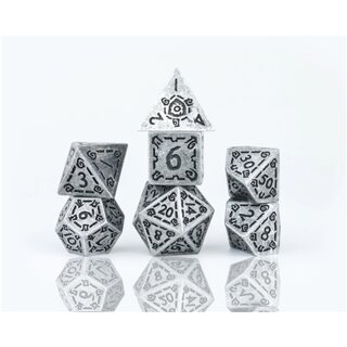 RPG Dice Set: Illusory Metal - Silver (8)
