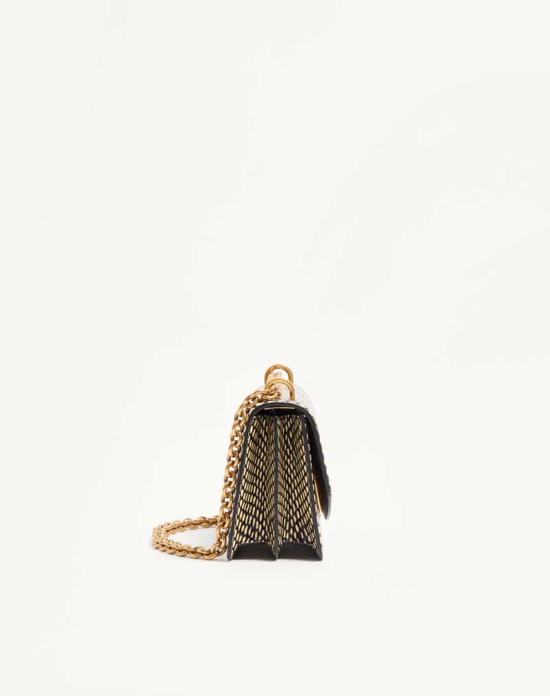Sac porté épaule en cuir Elaphe à imprimé Vain Cobra Valentino Garavani
