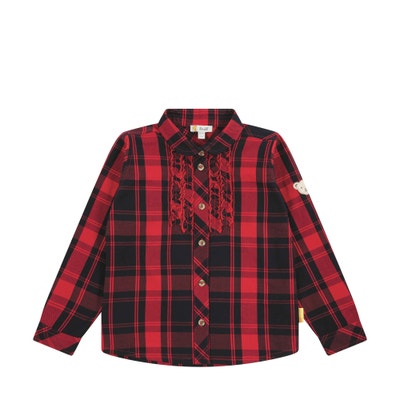 Bluse langarm, rot für Mädchen