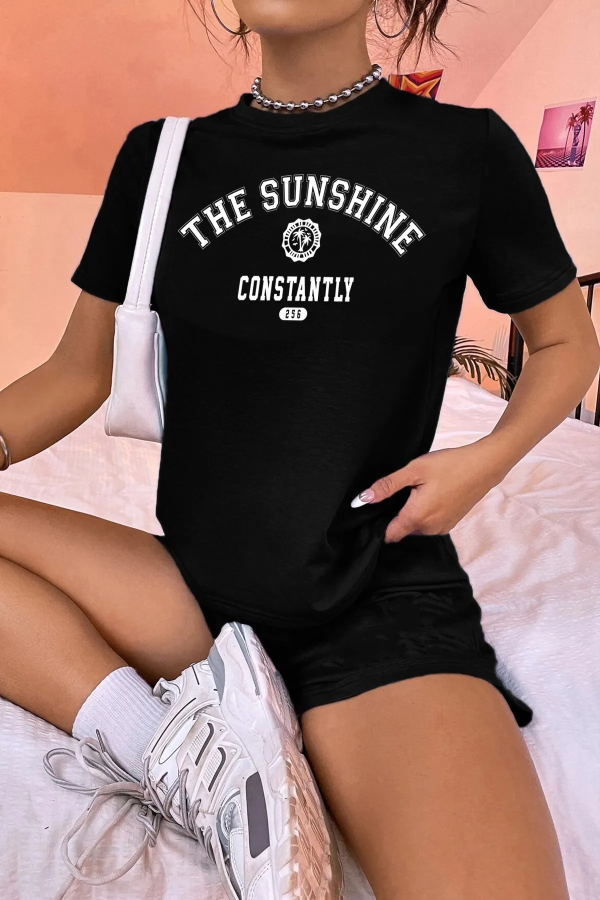 uyguntarz  Shorts-Set mit Sunshine-Print, Unisex